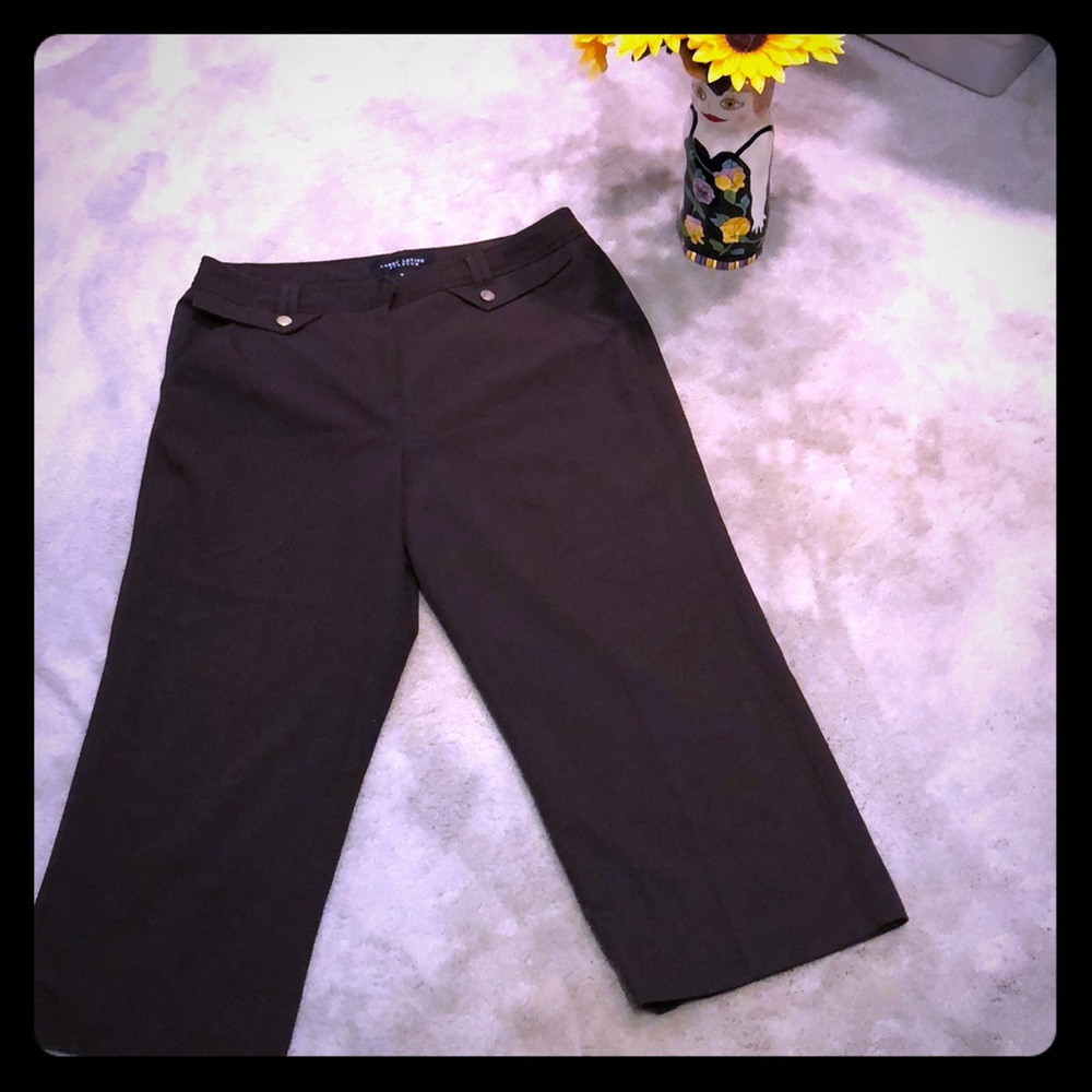 Larry Levine dress brown Capri pants size 10.